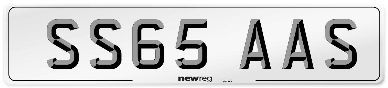 SS65 AAS Number Plate from New Reg